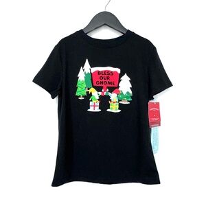 Target Wondershop Christmas Gnome Short Sleeve Tee Pajama Top Nwt Kids Size 6